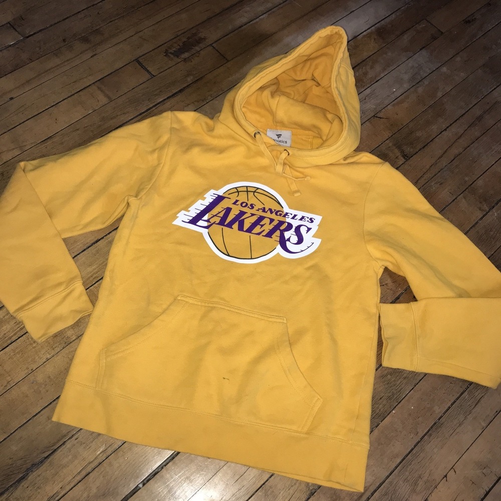 Los‎ Angeles Lakers Adult Small Gold Hoodie Anthony Davis Fanatics